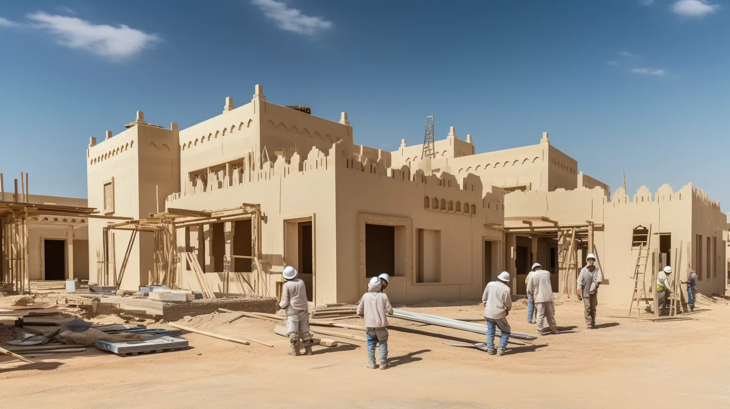 في قلب الموقع: تنفيذ فيلا سعودية فاخرة بخطى ثابتة نحو الفخامة